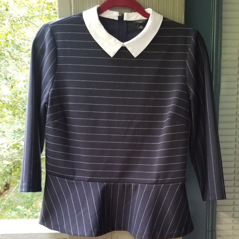Ann Taylor pin stripe blouse